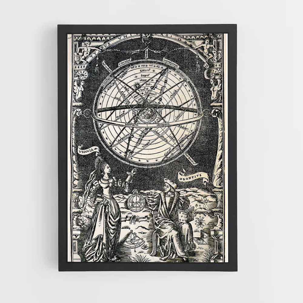Poster L'Horloge des Étoiles – affiche Espace rétro (vue 2)